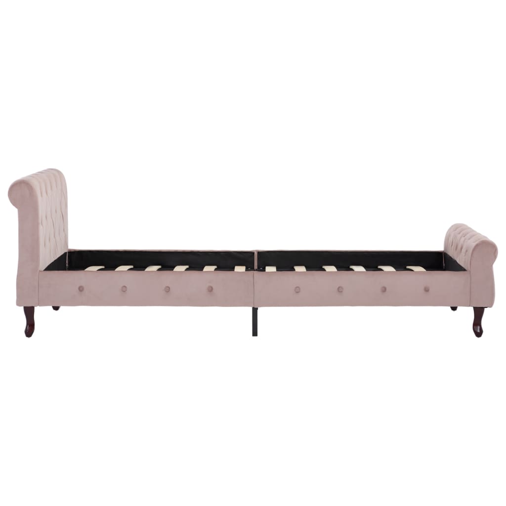 Bedframe fluweel roze 100x200 cm is nu te koop bij PeponiXL, paradijselijk wonen!