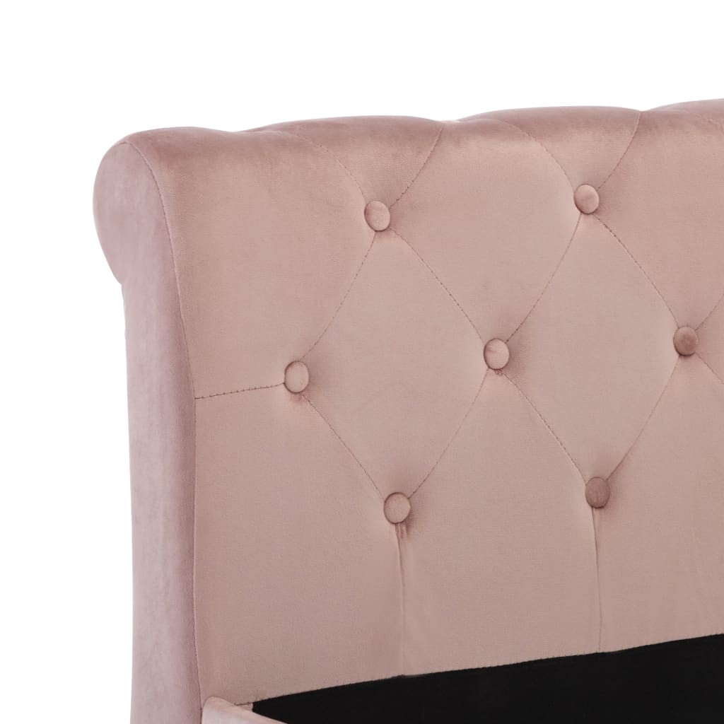 Bedframe fluweel roze 100x200 cm is nu te koop bij PeponiXL, paradijselijk wonen!