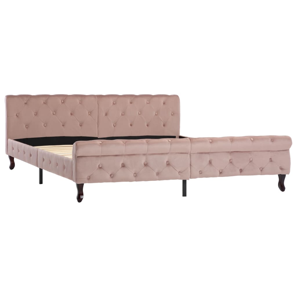 Bedframe fluweel roze 180x200 cm is nu te koop bij PeponiXL, paradijselijk wonen!