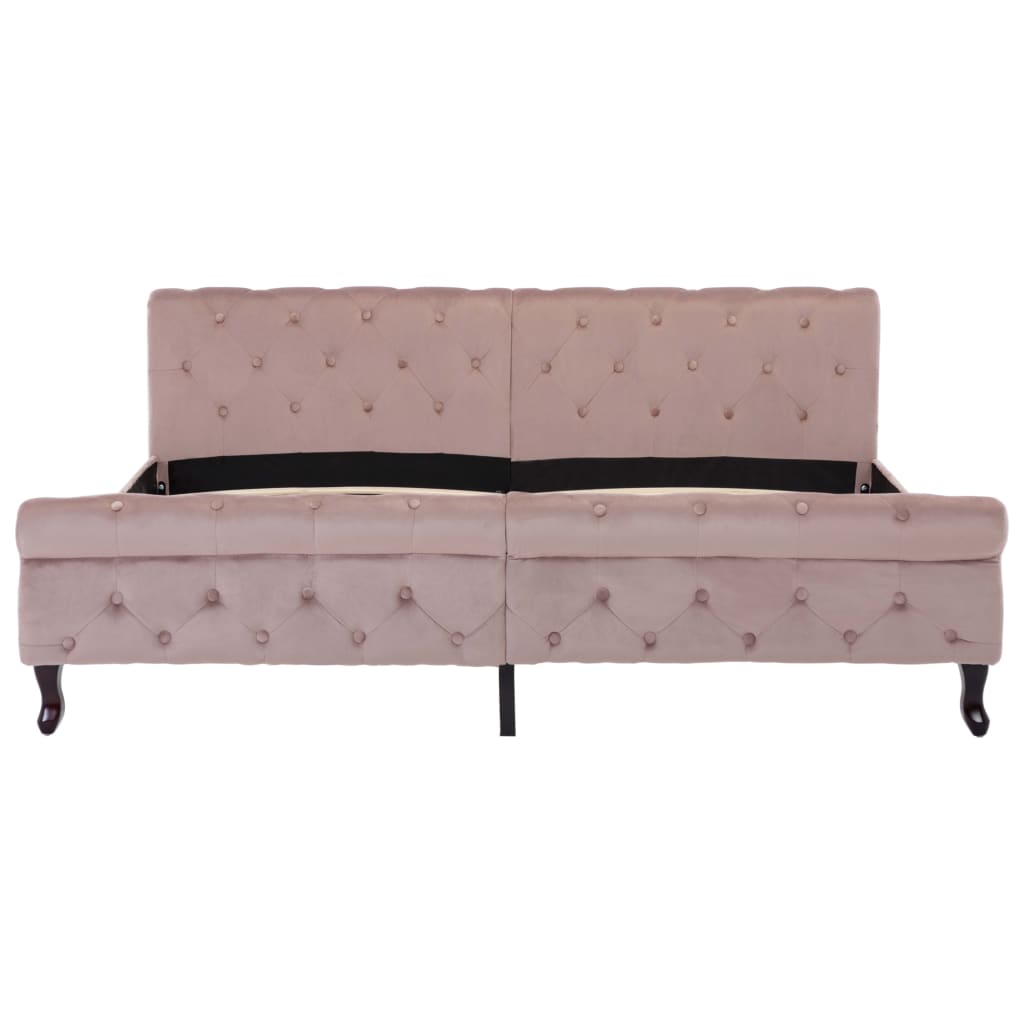 Bedframe fluweel roze 180x200 cm is nu te koop bij PeponiXL, paradijselijk wonen!