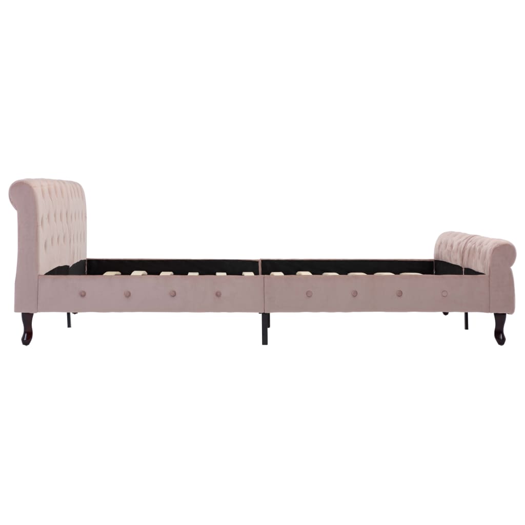 Bedframe fluweel roze 180x200 cm is nu te koop bij PeponiXL, paradijselijk wonen!