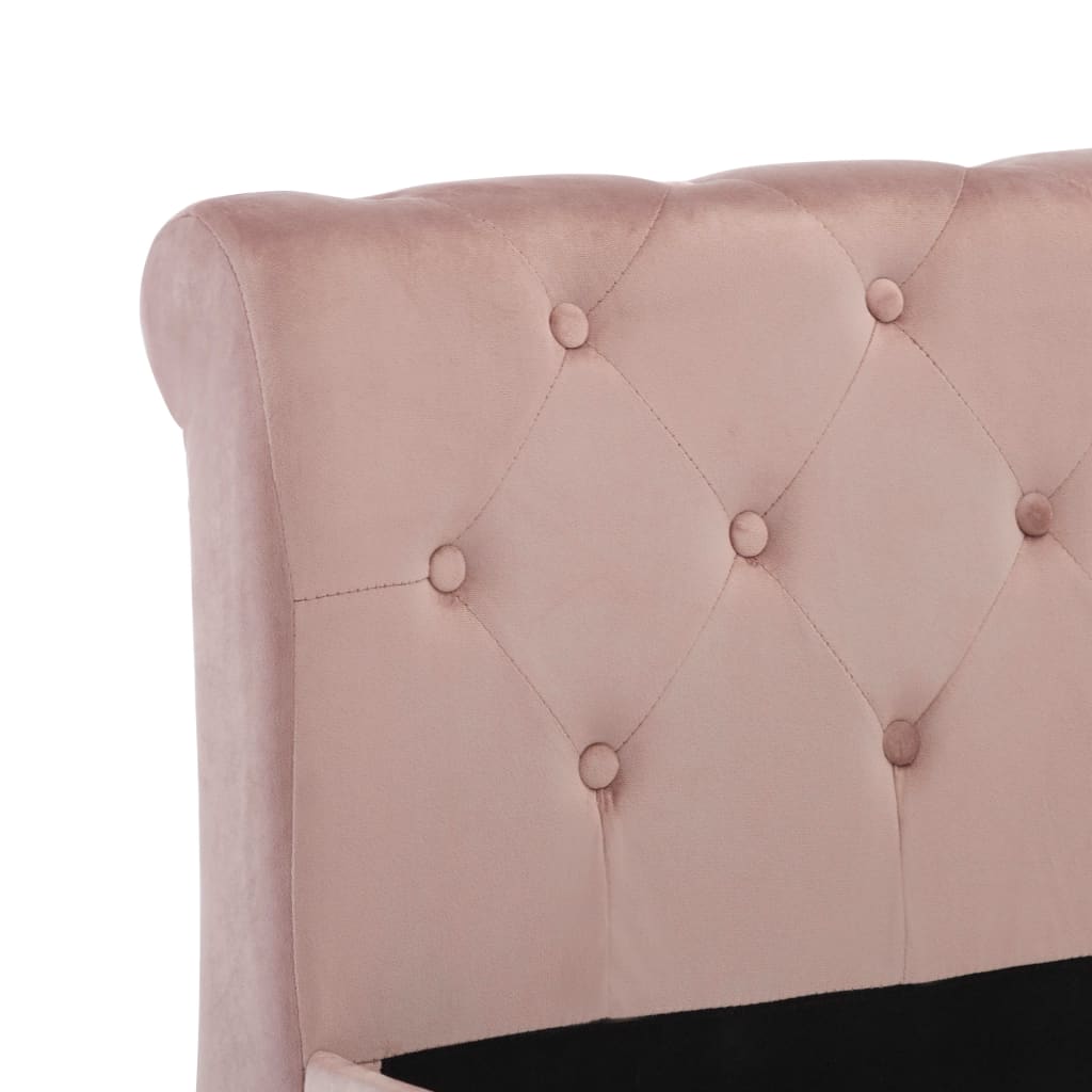 Bedframe fluweel roze 200x200 cm is nu te koop bij PeponiXL, paradijselijk wonen!