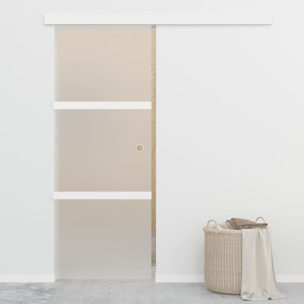 Schuifdeur met zachte stops 76x205 cm ESG-glas en aluminium is nu te koop bij PeponiXL, paradijselijk wonen!