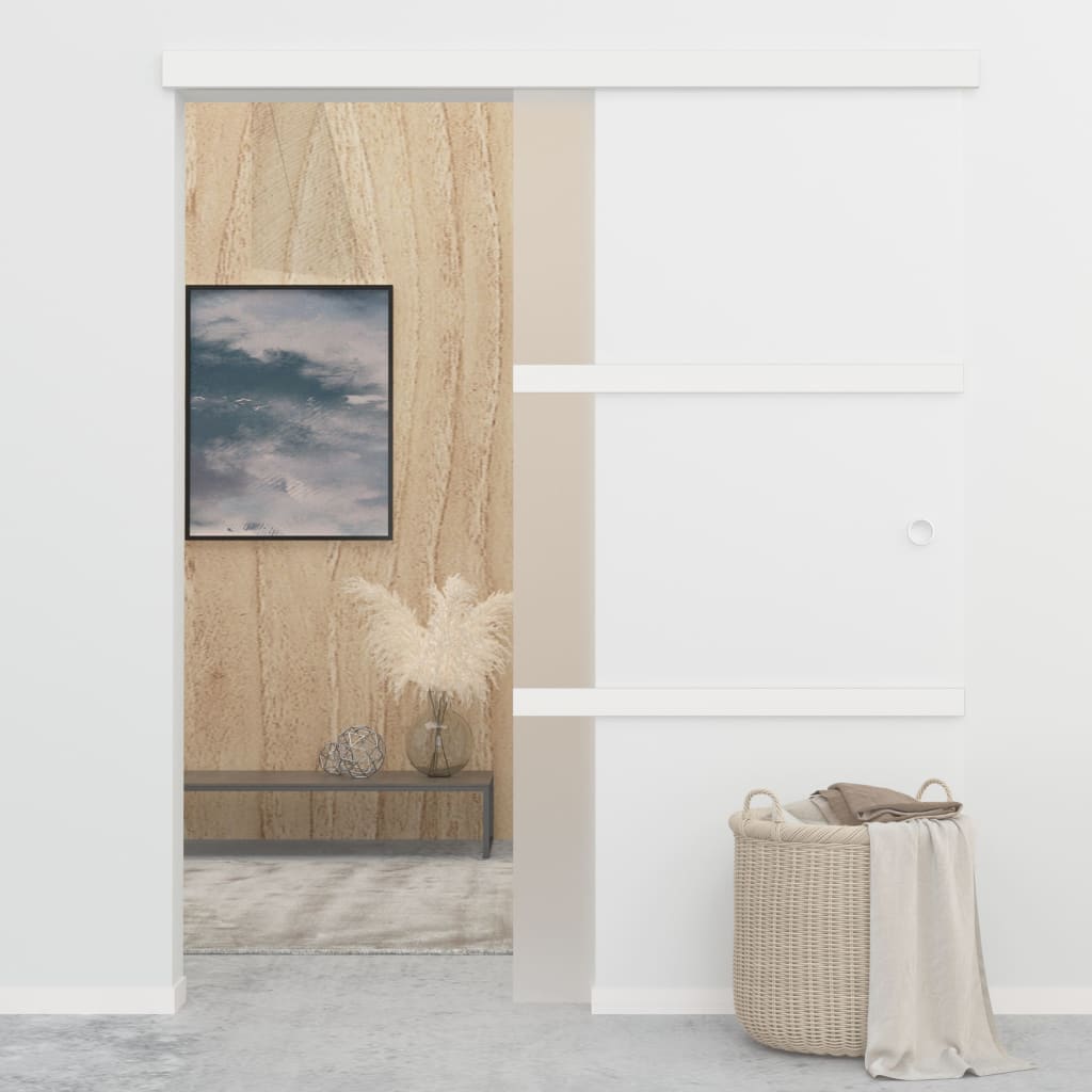 Schuifdeur met zachte stops 90x205 cm ESG-glas en aluminium is nu te koop bij PeponiXL, paradijselijk wonen!