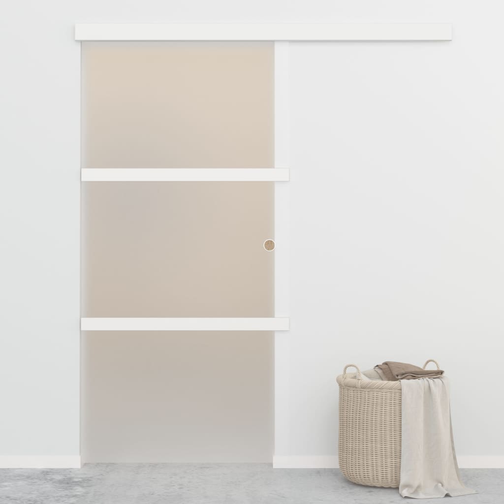 Schuifdeur met zachte stops 90x205 cm ESG-glas en aluminium is nu te koop bij PeponiXL, paradijselijk wonen!