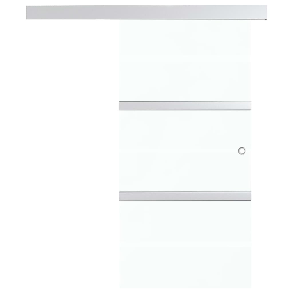 Schuifdeur met zachte stops 76x205 cm ESG-glas en aluminium is nu te koop bij PeponiXL, paradijselijk wonen!