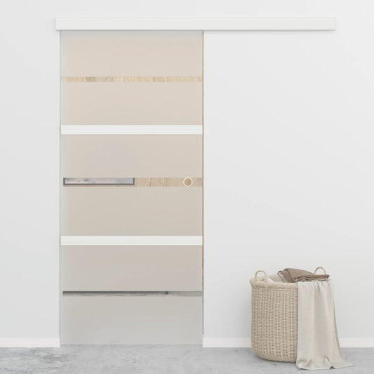 Schuifdeur met zachte stops 90x205 cm ESG-glas en aluminium is nu te koop bij PeponiXL, paradijselijk wonen!