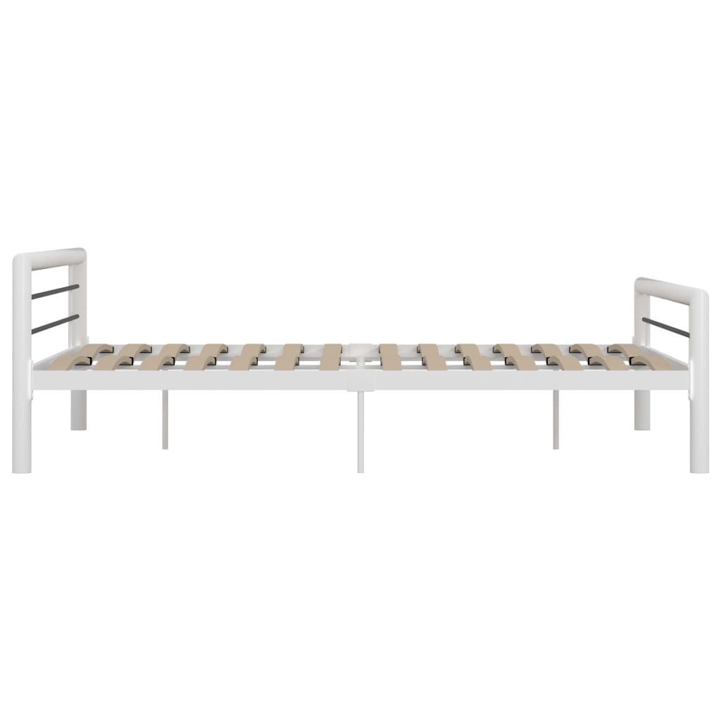 Bedframe metaal wit en zwart 180x200 cm is nu te koop bij PeponiXL, paradijselijk wonen!