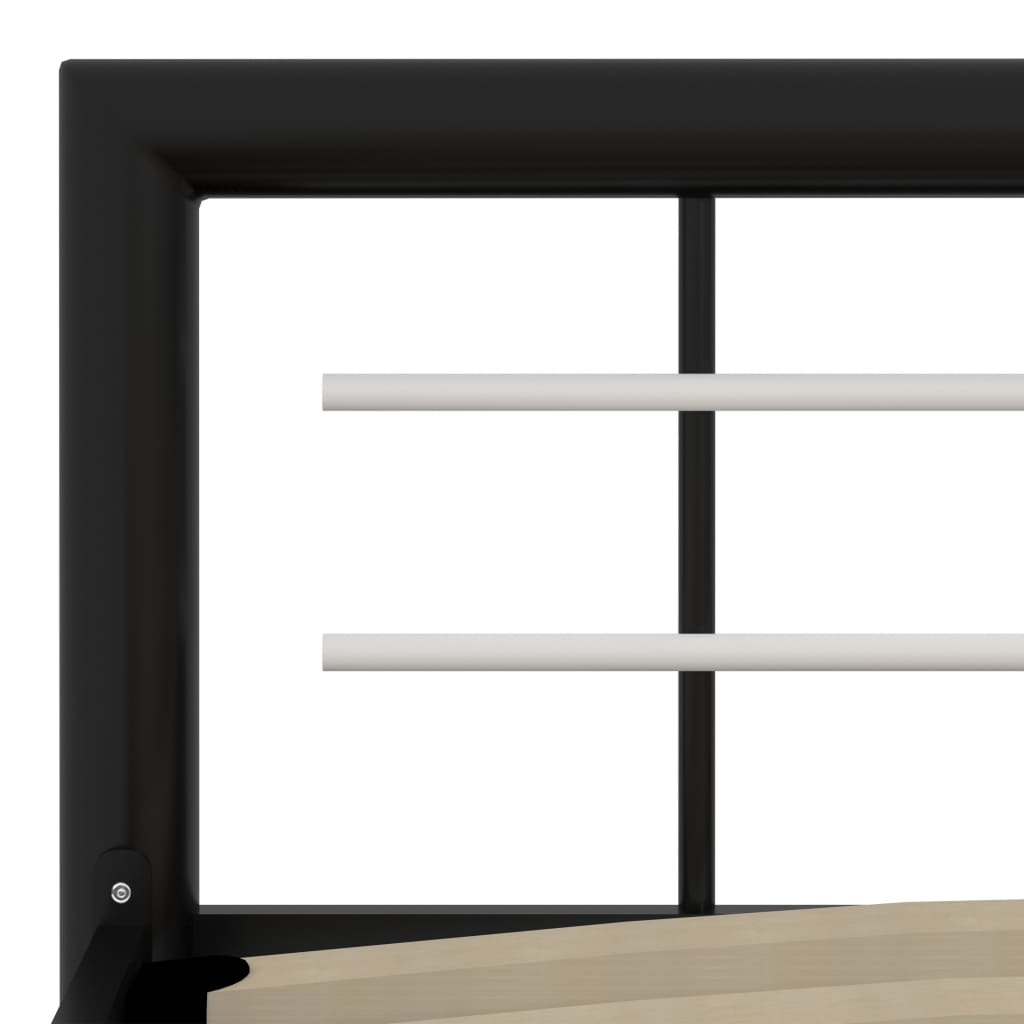 Bedframe metaal zwart en wit 120x200 cm is nu te koop bij PeponiXL, paradijselijk wonen!