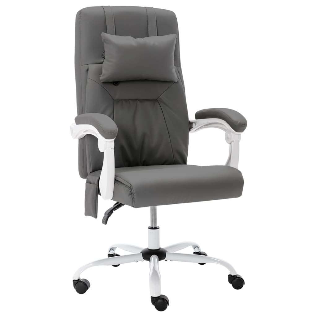 Kantoormassagestoel kunstleer grijs is nu te koop bij PeponiXL, paradijselijk wonen!