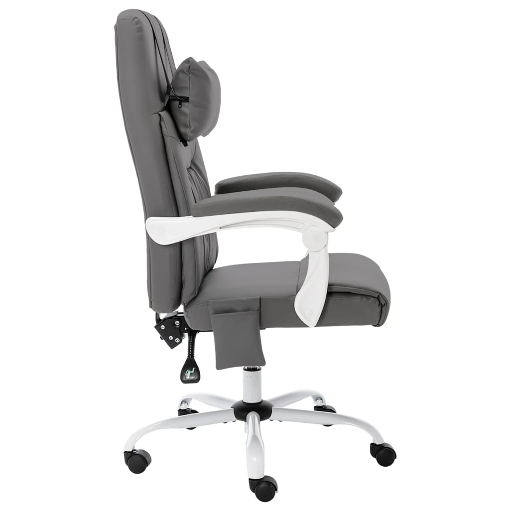 Kantoormassagestoel kunstleer grijs is nu te koop bij PeponiXL, paradijselijk wonen!