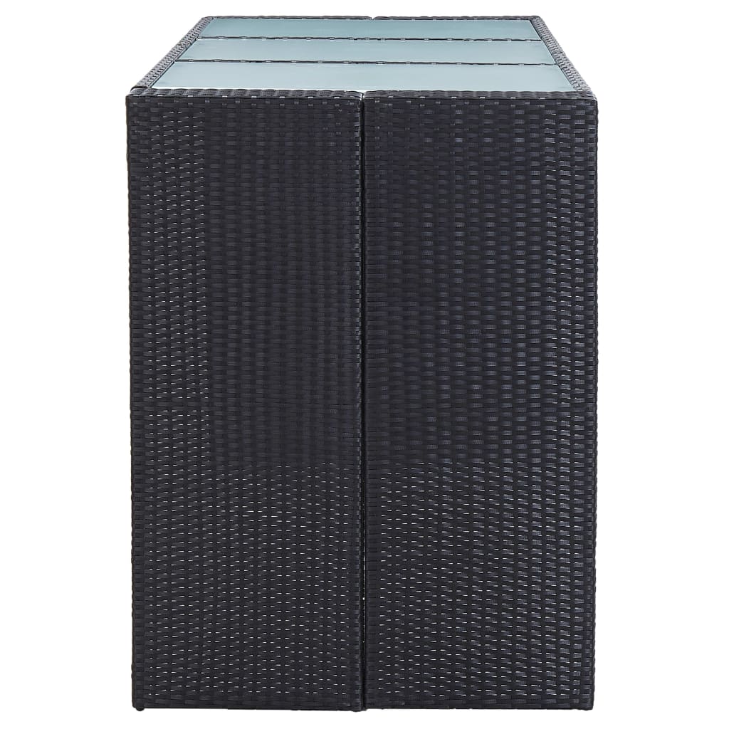 7-delige Tuinbarset met kussens poly rattan zwart is nu te koop bij PeponiXL, paradijselijk wonen!