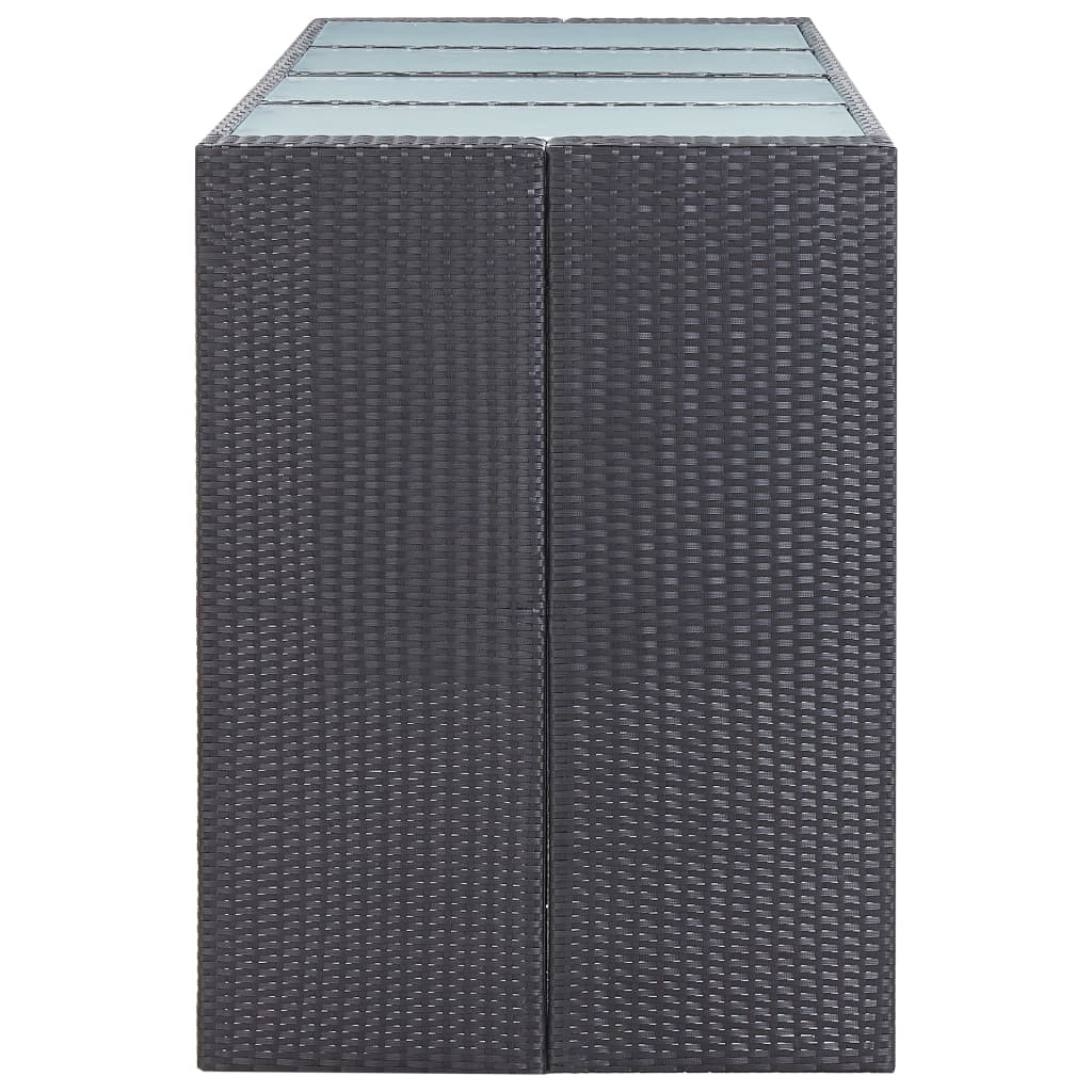 9-delige Tuinbarset poly rattan zwart is nu te koop bij PeponiXL, paradijselijk wonen!