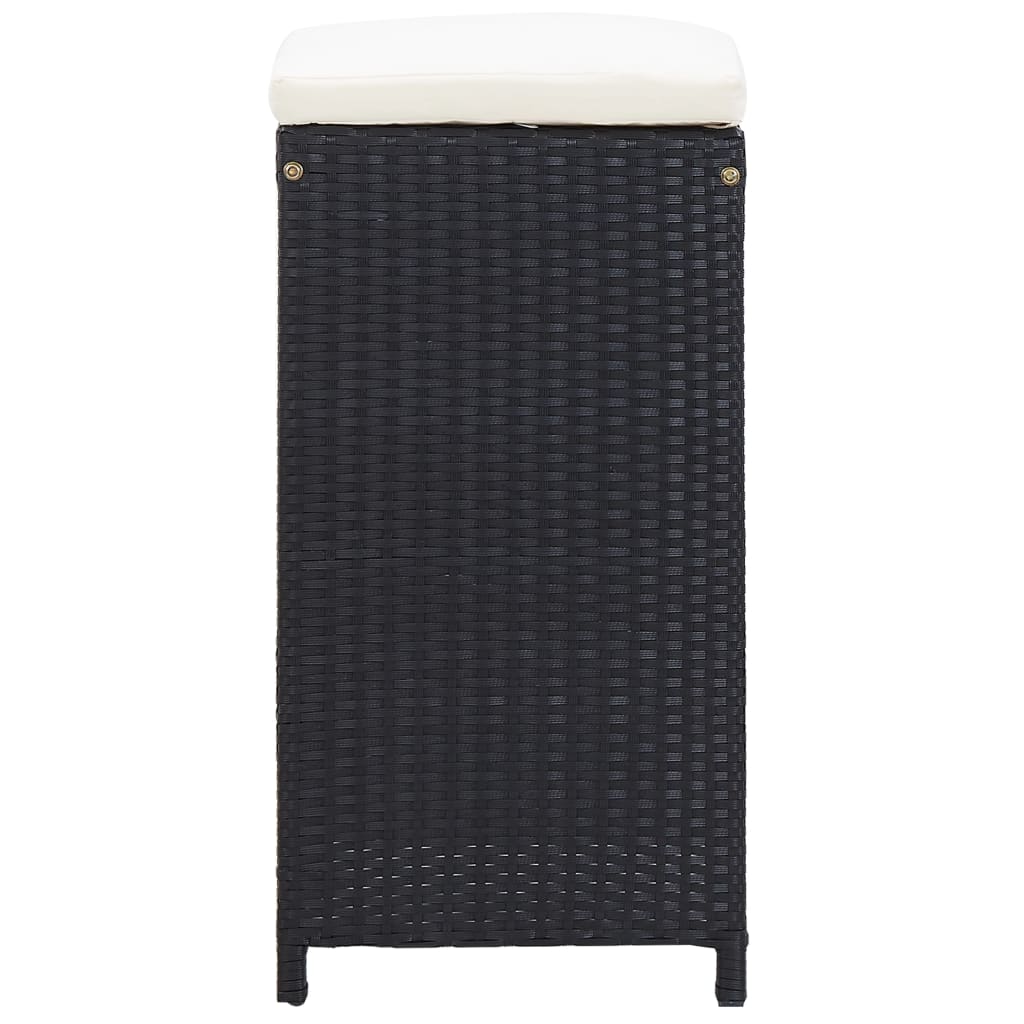 9-delige Tuinbarset poly rattan zwart is nu te koop bij PeponiXL, paradijselijk wonen!