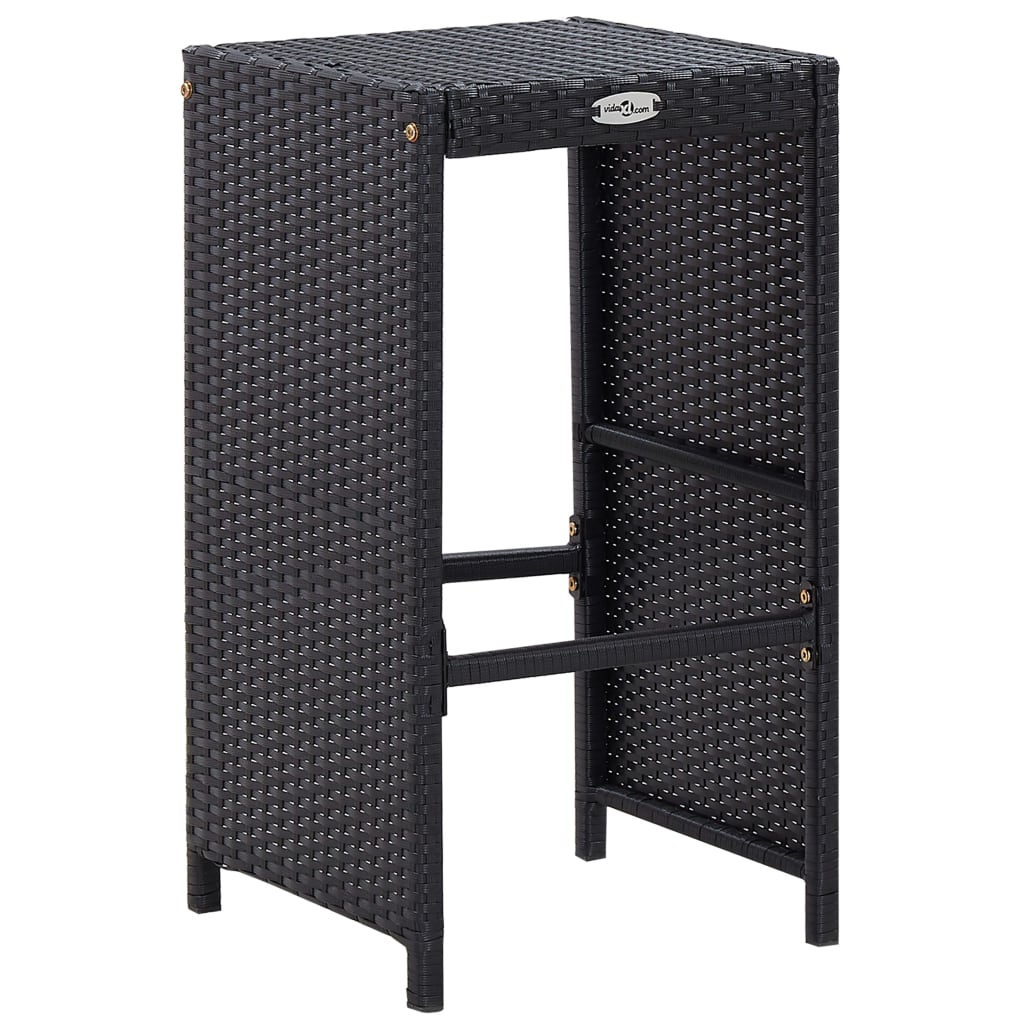 9-delige Tuinbarset poly rattan zwart is nu te koop bij PeponiXL, paradijselijk wonen!