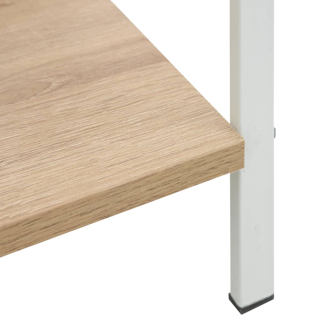 Boekenkast 5 schappen 60x27,6x158,5 cm bewerkt hout eikenkleur is nu te koop bij PeponiXL, paradijselijk wonen!