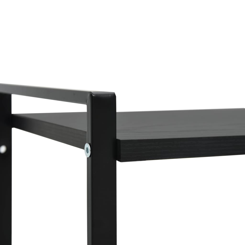 Boekenkast met 2 schappen 52x28x59 cm bewerkt hout zwart is nu te koop bij PeponiXL, paradijselijk wonen!