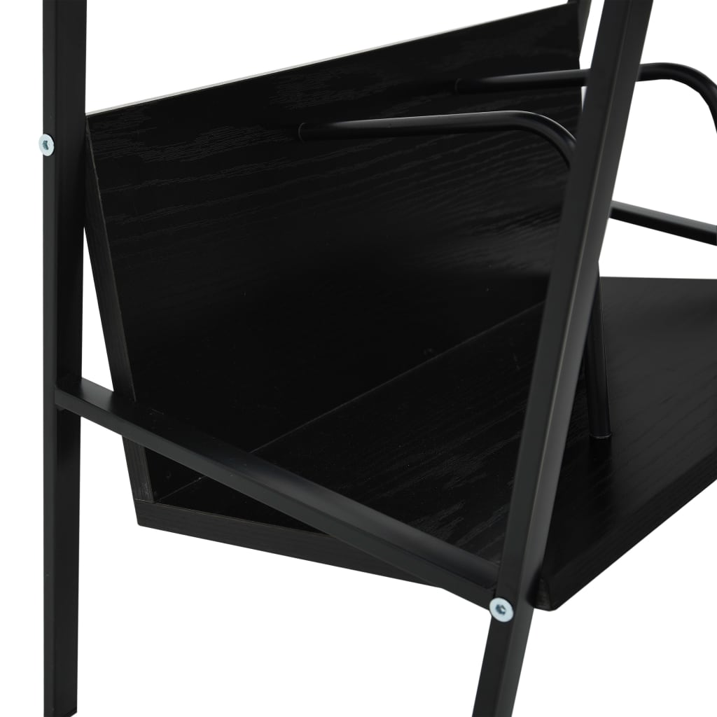 Boekenkast met 2 schappen 52x28x59 cm bewerkt hout zwart is nu te koop bij PeponiXL, paradijselijk wonen!