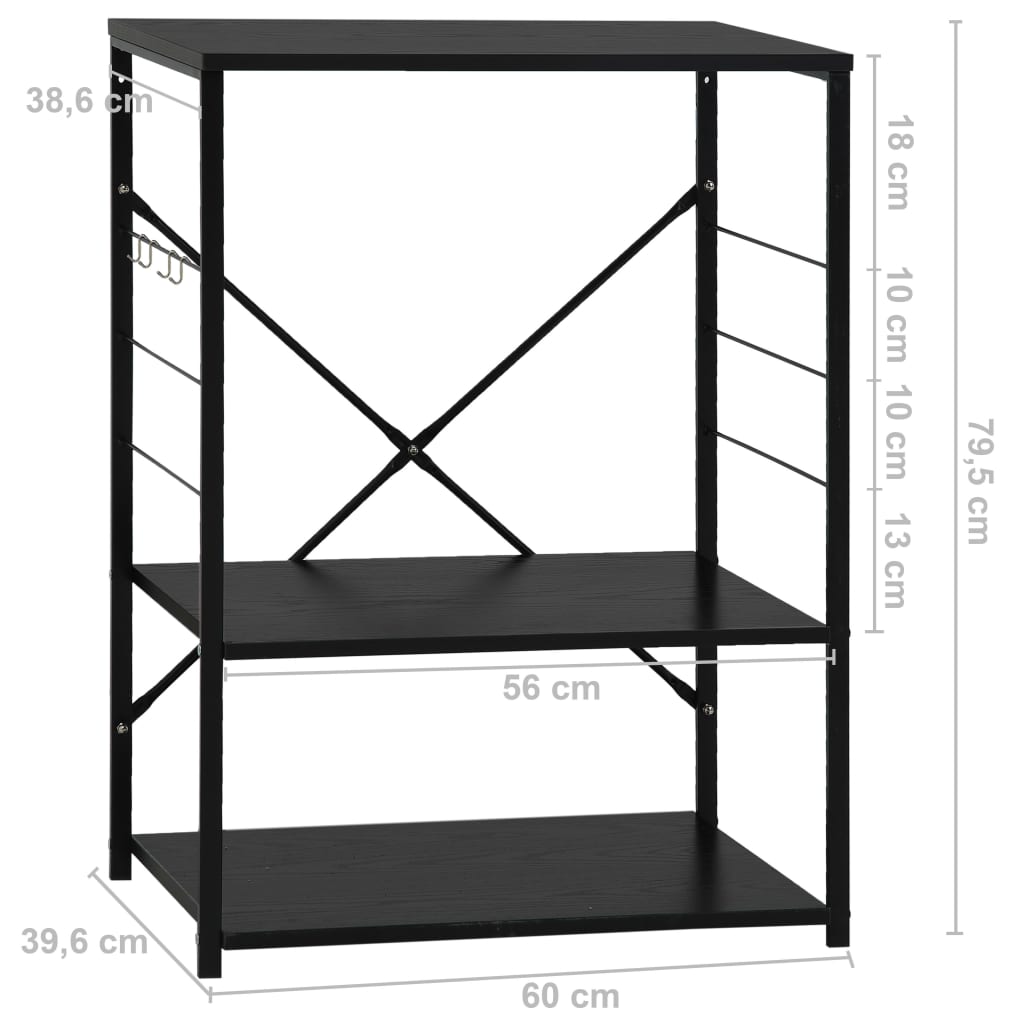 Magnetronkast 60x39,6x79,5 cm bewerkt hout zwart is nu te koop bij PeponiXL, paradijselijk wonen!