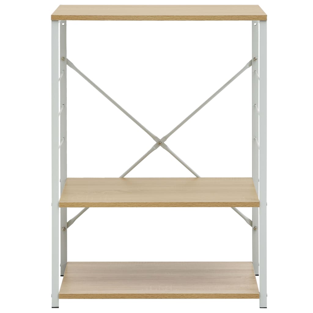 Magnetronkast 60x39,6x79,5 cm bewerkt hout wit en eikenkleurig is nu te koop bij PeponiXL, paradijselijk wonen!