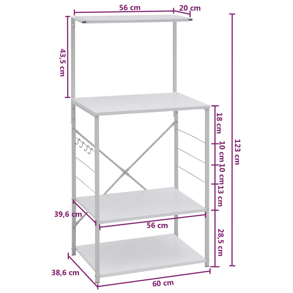 Magnetronkast 60x39,6x123 cm bewerkt hout wit is nu te koop bij PeponiXL, paradijselijk wonen!