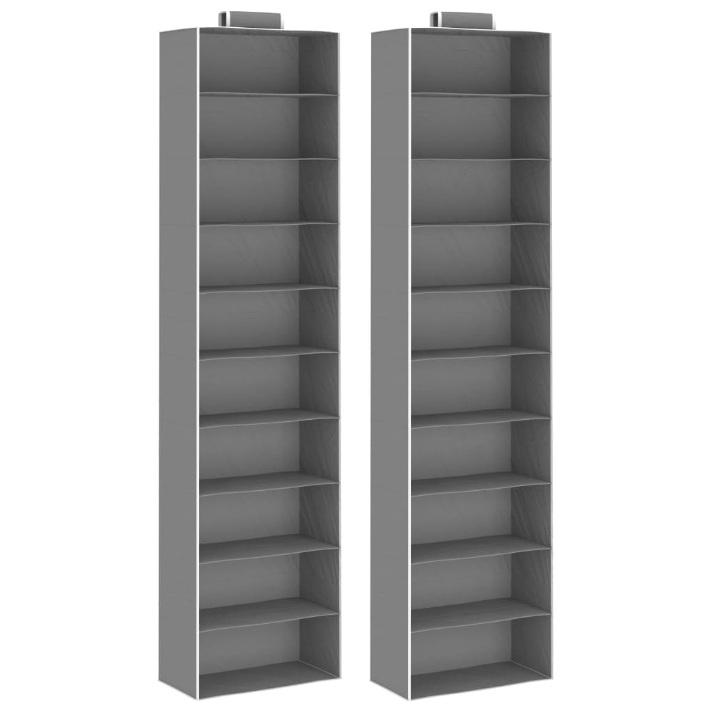 Kledingorganisers hangend 2 st met 10 schappen stof is nu te koop bij PeponiXL, paradijselijk wonen!
