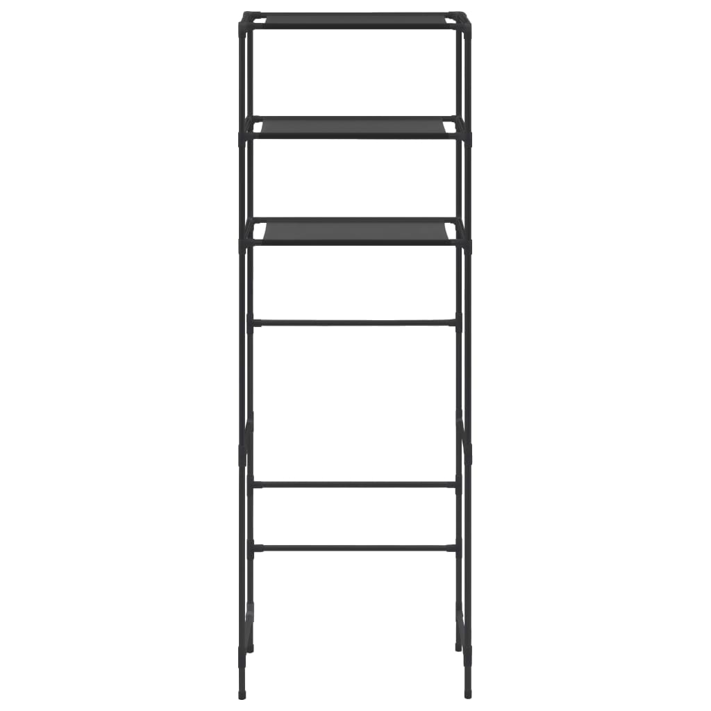 Opbergrek voor boven toilet 3-laags 53x28x169 cm zwart is nu te koop bij PeponiXL, paradijselijk wonen!