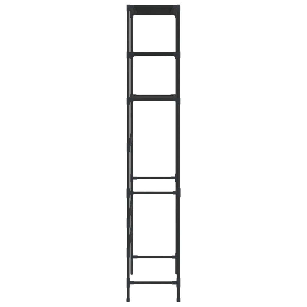 Opbergrek voor boven toilet 3-laags 53x28x169 cm zwart is nu te koop bij PeponiXL, paradijselijk wonen!