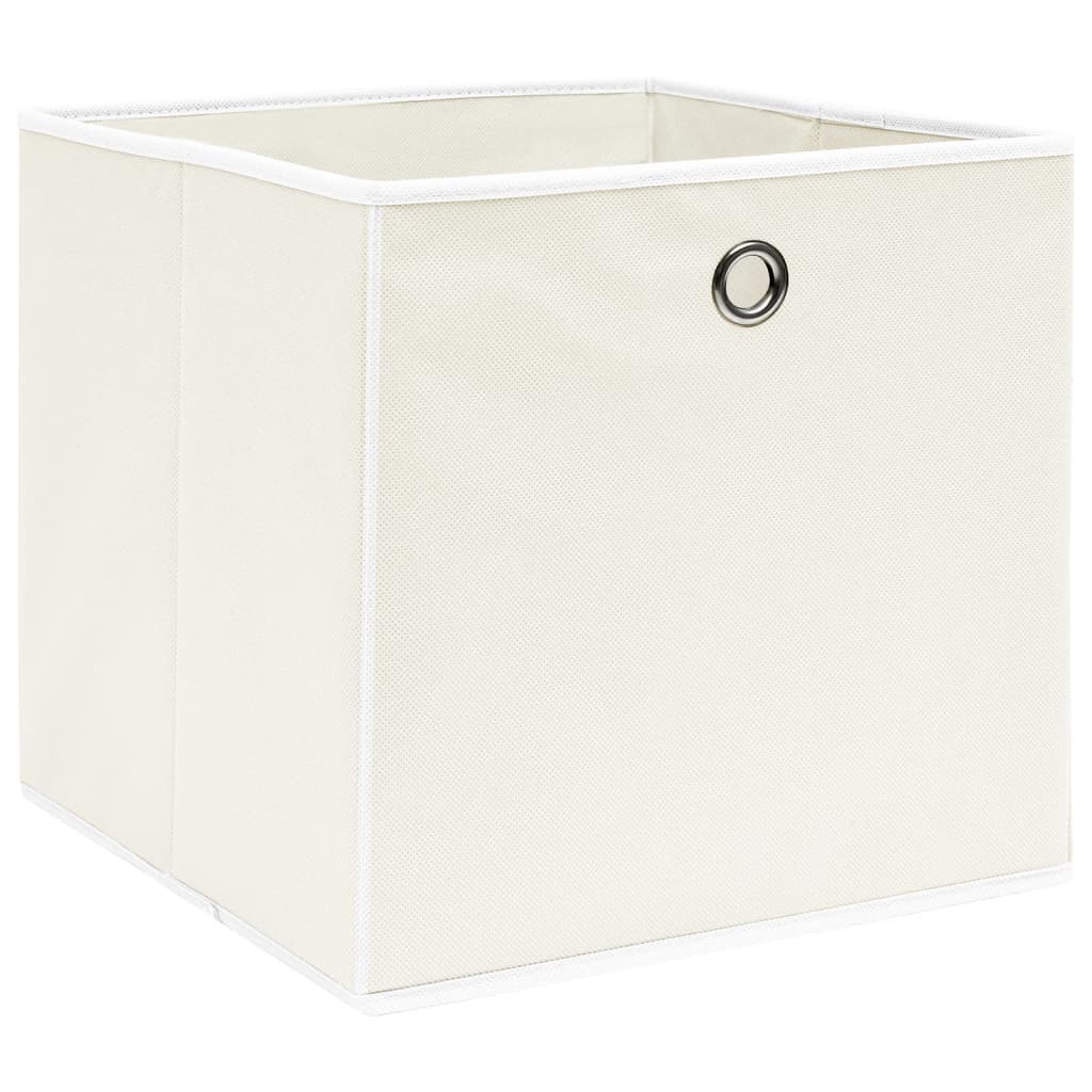 Opbergboxen 10 st 32x32x32 cm stof wit is nu te koop bij PeponiXL, paradijselijk wonen!