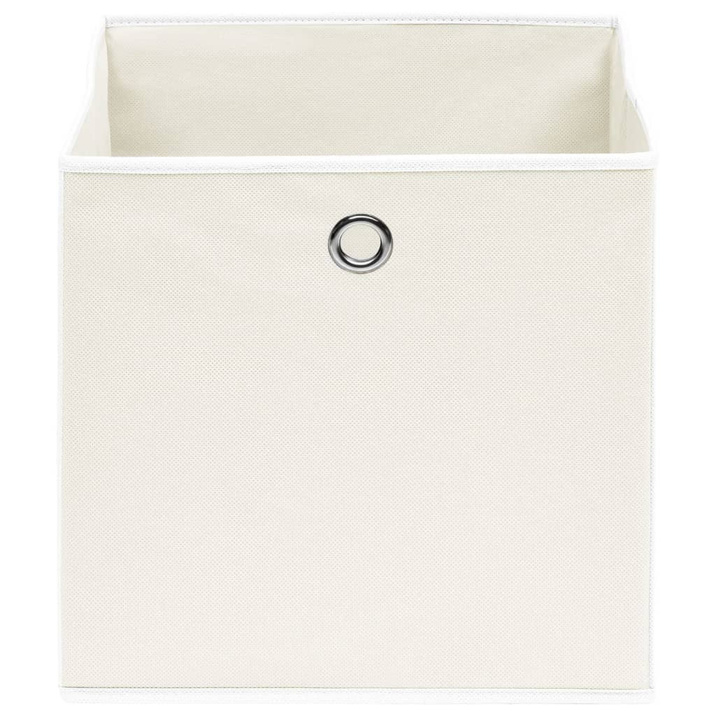 Opbergboxen 10 st 32x32x32 cm stof wit is nu te koop bij PeponiXL, paradijselijk wonen!
