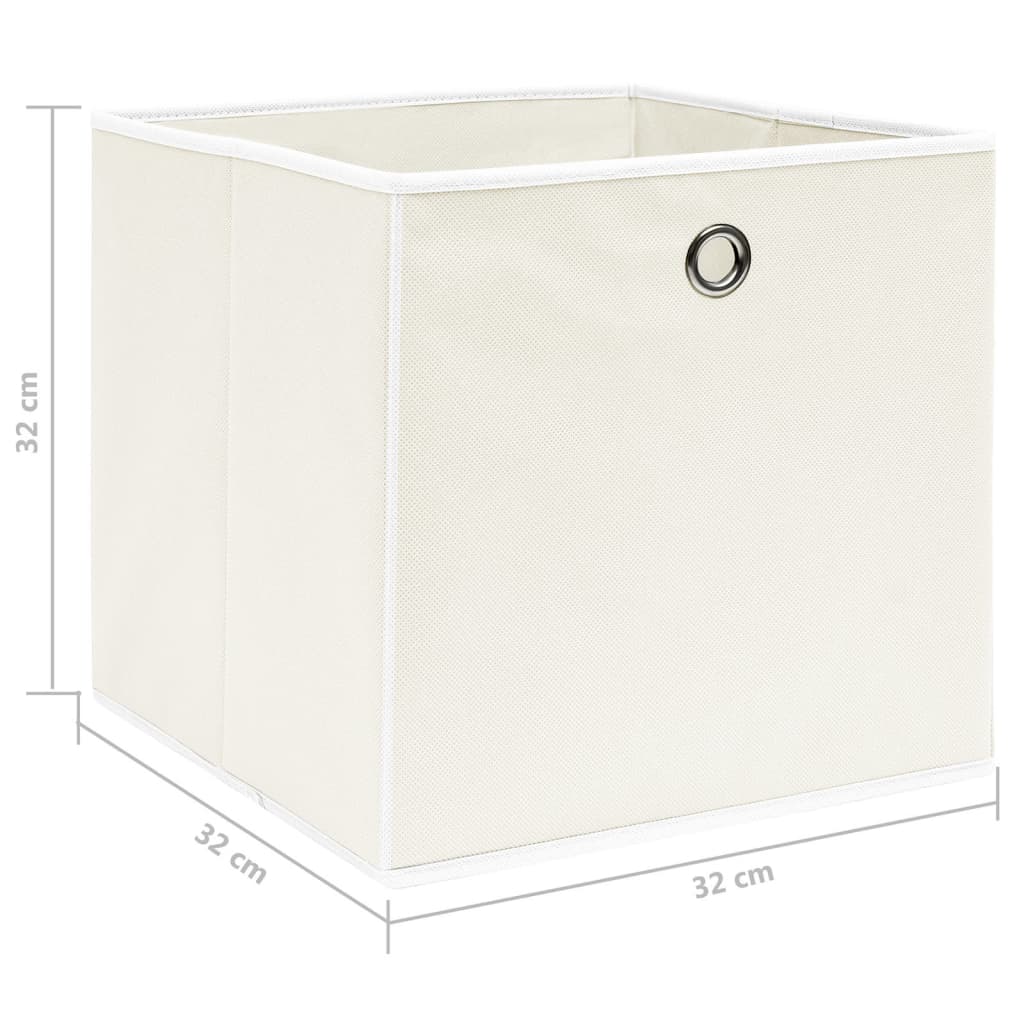 Opbergboxen 10 st 32x32x32 cm stof wit is nu te koop bij PeponiXL, paradijselijk wonen!