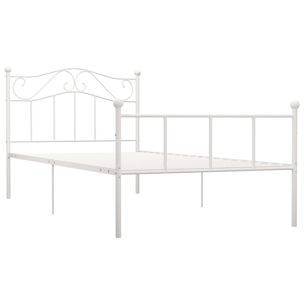 Bedframe metaal wit 100x200 cm is nu te koop bij PeponiXL, paradijselijk wonen!