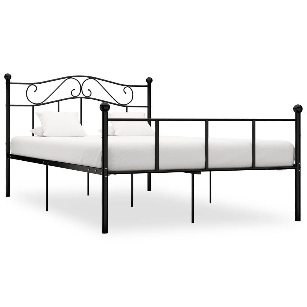 Bedframe metaal zwart 120x200 cm is nu te koop bij PeponiXL, paradijselijk wonen!
