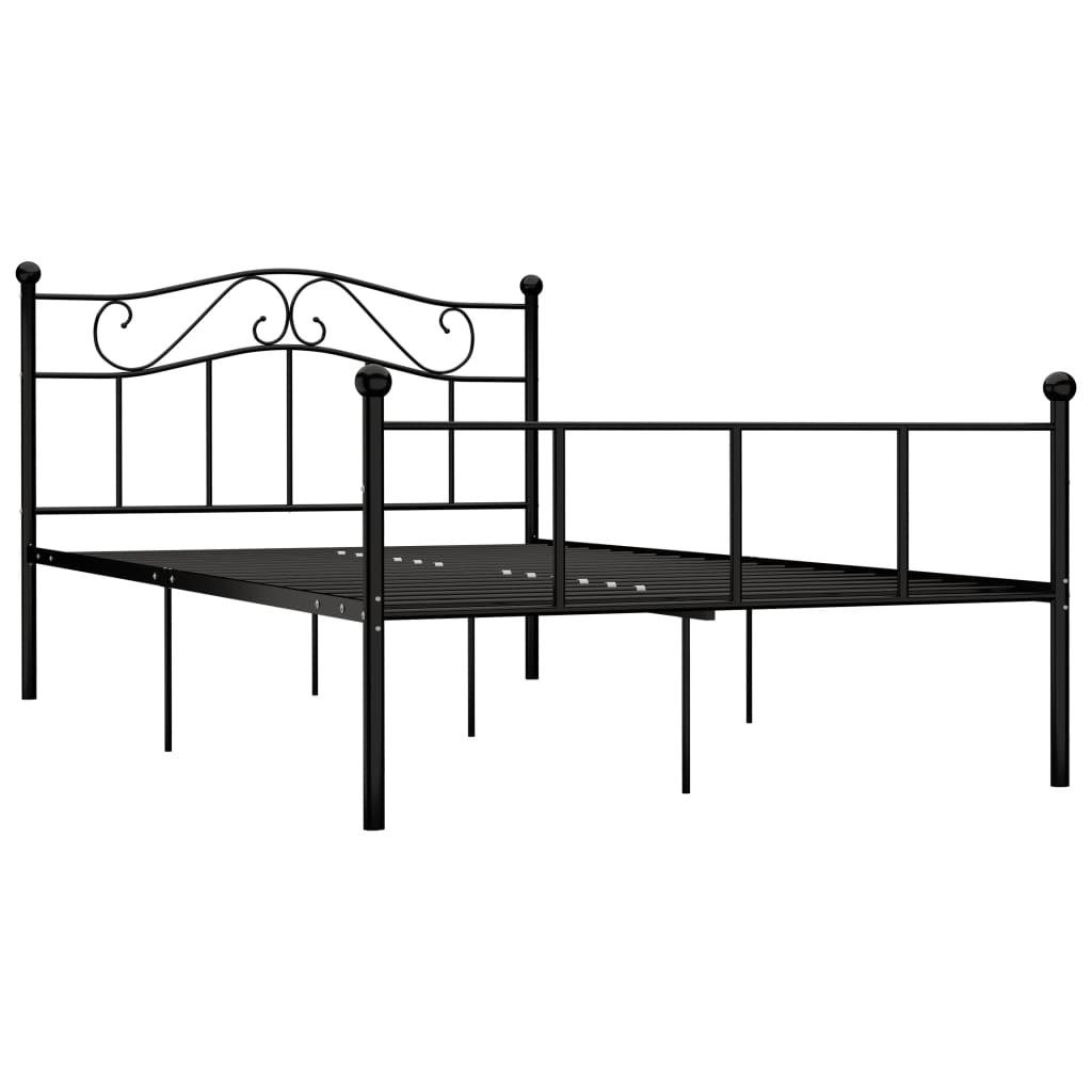 Bedframe metaal zwart 120x200 cm is nu te koop bij PeponiXL, paradijselijk wonen!