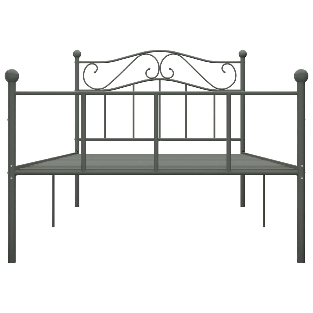 Bedframe metaal grijs 100x200 cm is nu te koop bij PeponiXL, paradijselijk wonen!