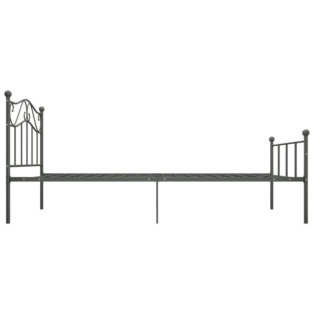 Bedframe metaal grijs 100x200 cm is nu te koop bij PeponiXL, paradijselijk wonen!