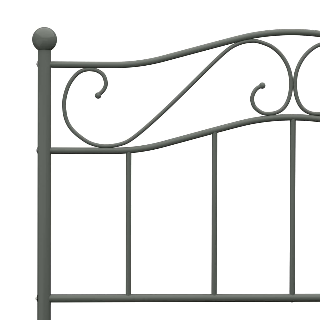 Bedframe metaal grijs 100x200 cm is nu te koop bij PeponiXL, paradijselijk wonen!