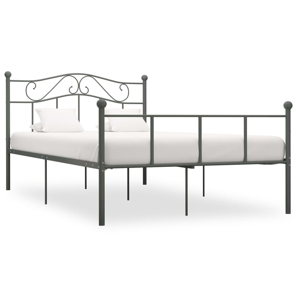 Bedframe metaal grijs 160x200 cm is nu te koop bij PeponiXL, paradijselijk wonen!
