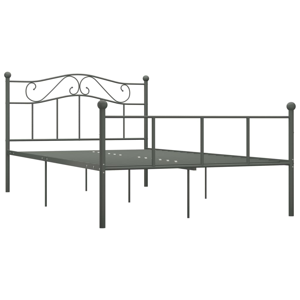Bedframe metaal grijs 160x200 cm is nu te koop bij PeponiXL, paradijselijk wonen!