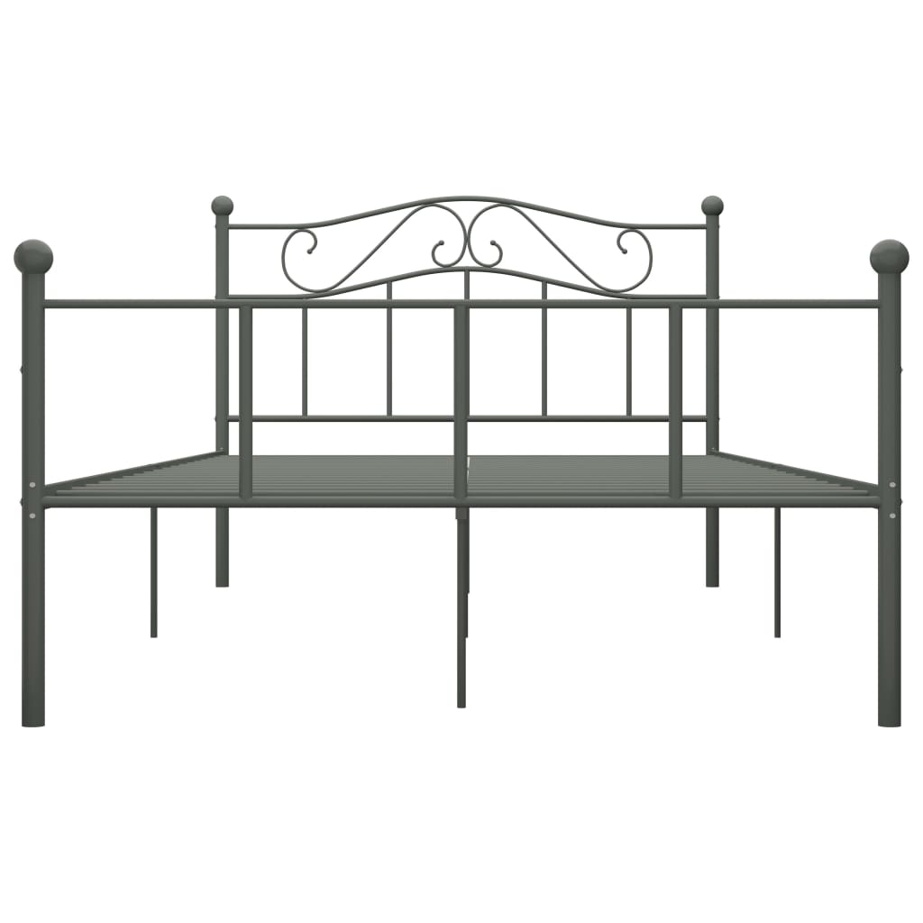 Bedframe metaal grijs 160x200 cm is nu te koop bij PeponiXL, paradijselijk wonen!