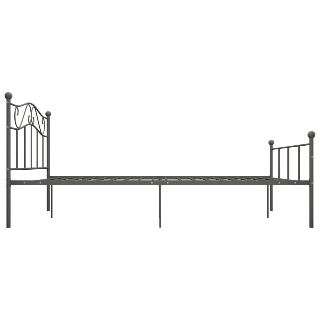 Bedframe metaal grijs 160x200 cm is nu te koop bij PeponiXL, paradijselijk wonen!
