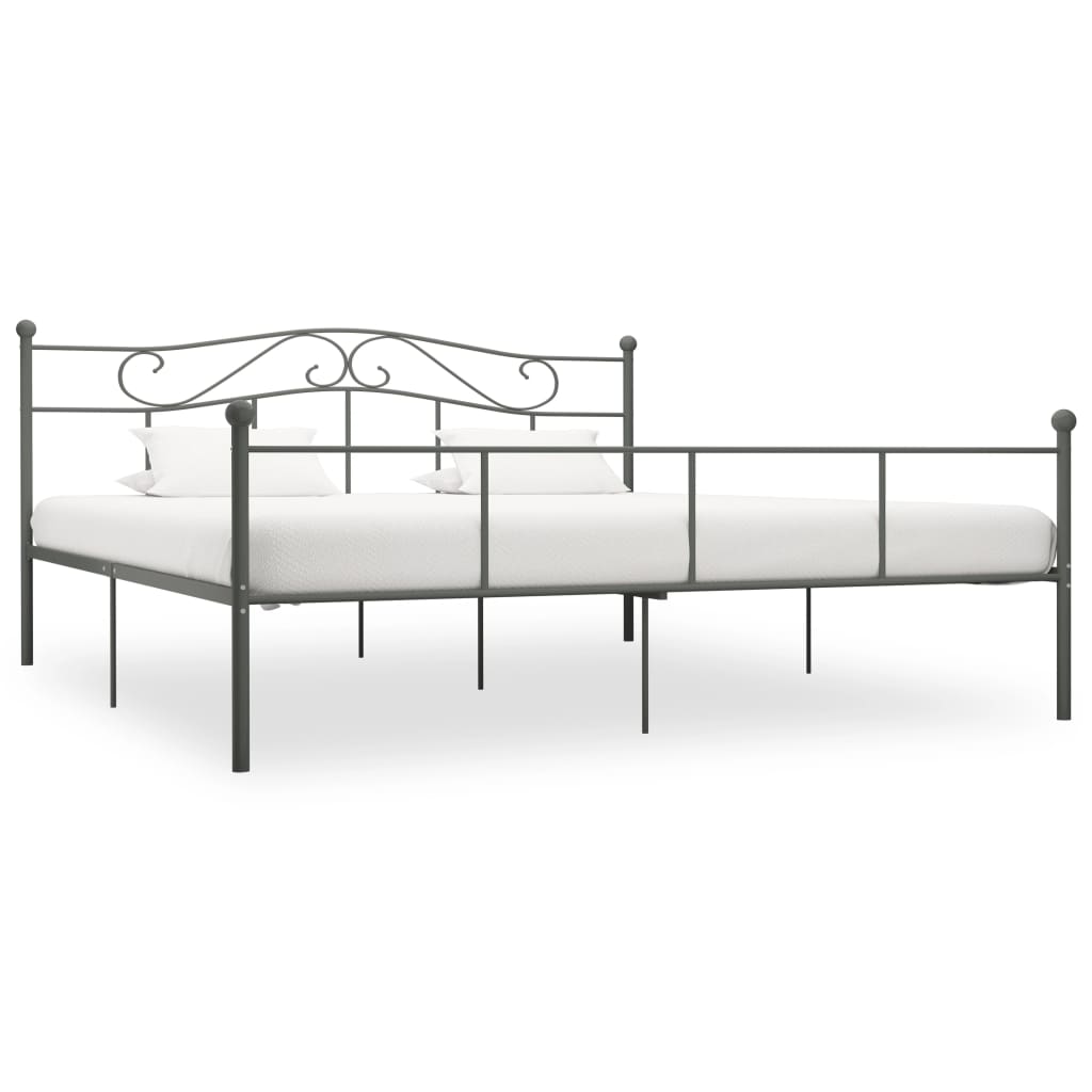 Bedframe metaal grijs 180x200 cm is nu te koop bij PeponiXL, paradijselijk wonen!