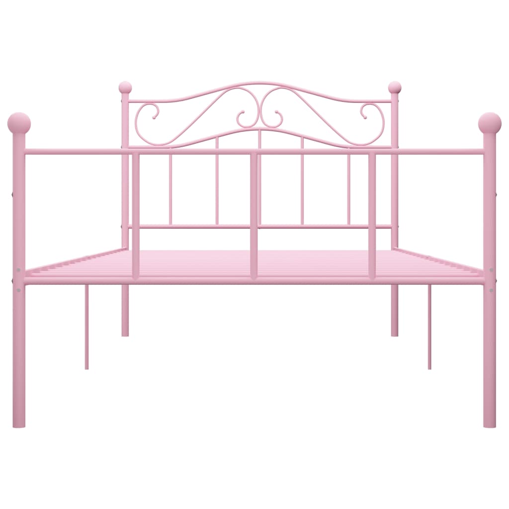 Bedframe metaal roze 90x200 cm is nu te koop bij PeponiXL, paradijselijk wonen!