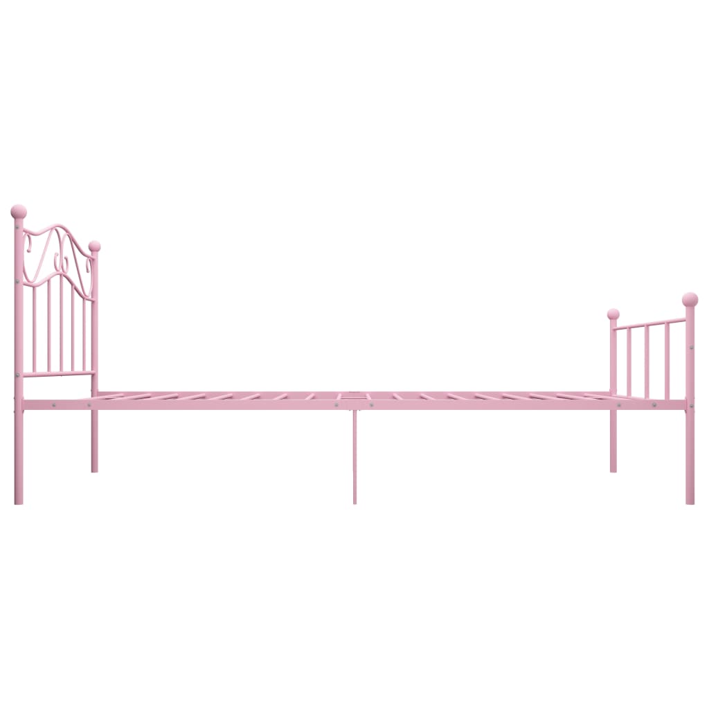 Bedframe metaal roze 90x200 cm is nu te koop bij PeponiXL, paradijselijk wonen!