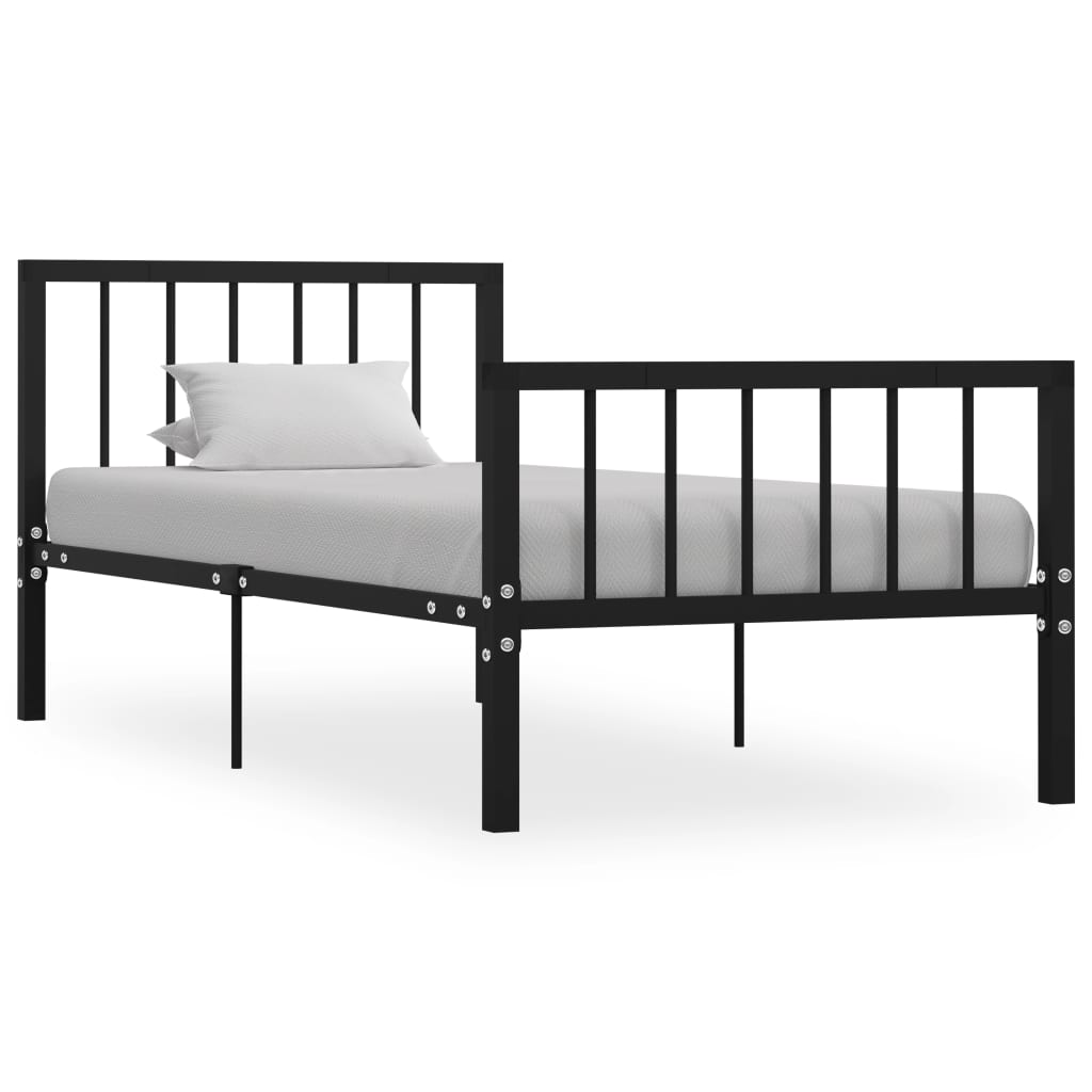 Bedframe metaal zwart 100x200 cm is nu te koop bij PeponiXL, paradijselijk wonen!