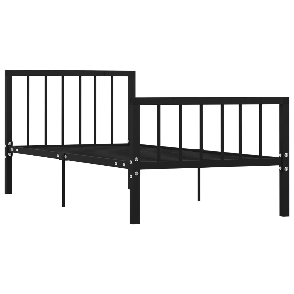 Bedframe metaal zwart 100x200 cm is nu te koop bij PeponiXL, paradijselijk wonen!