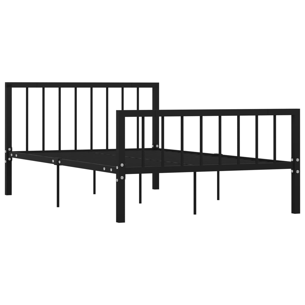 Bedframe metaal zwart 120x200 cm is nu te koop bij PeponiXL, paradijselijk wonen!