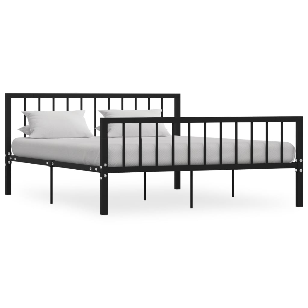 Bedframe metaal zwart 160x200 cm is nu te koop bij PeponiXL, paradijselijk wonen!