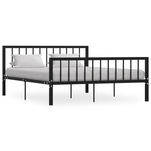 Bedframe metaal zwart 160x200 cm is nu te koop bij PeponiXL, paradijselijk wonen!