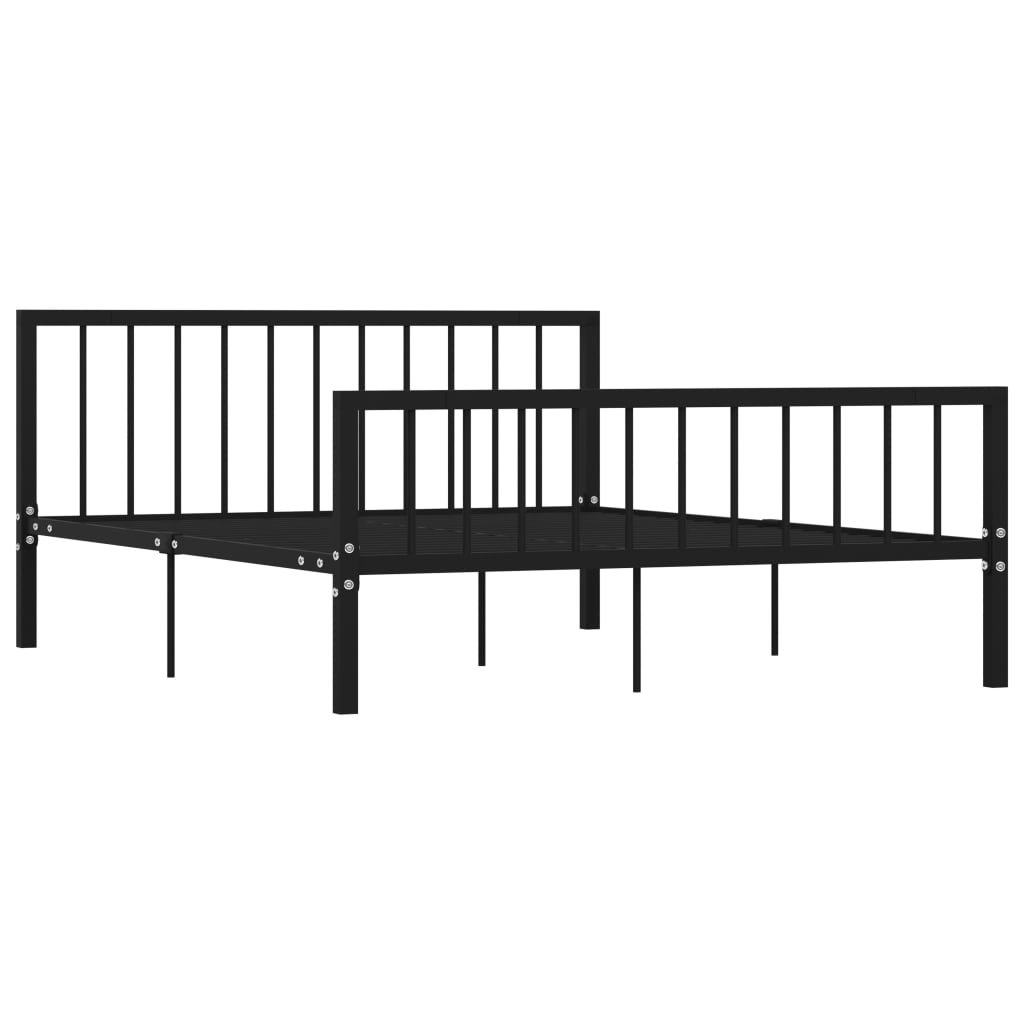 Bedframe metaal zwart 160x200 cm is nu te koop bij PeponiXL, paradijselijk wonen!